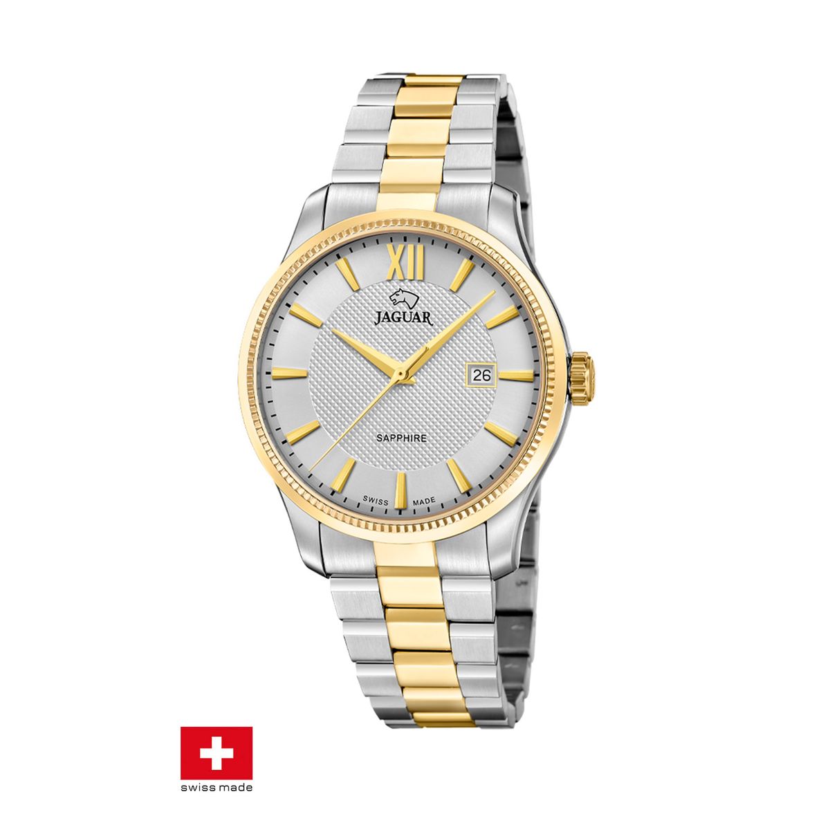 JAGUAR - Reloj J1043/1 Jaguar Swiss Plateado Hombre Acamar (Ay-Kuh-Mar)