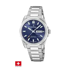 FESTINA SWISS - Reloj F20073/2 Azul Hombre Acero Clasico