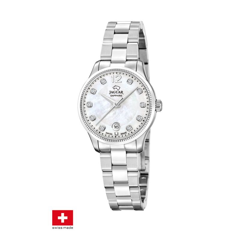 JAGUAR - Reloj J1045/2 Jaguar Swiss Plateado Mujer Acamar (Ay-Kuh-Mar)