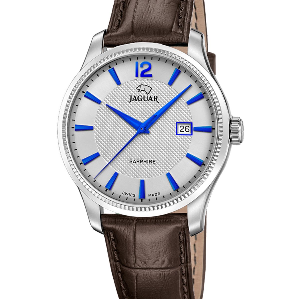 JAGUAR - Reloj J1042/2 Jaguar Swiss Plateado Hombre Acamar (Ay-Kuh-Mar)