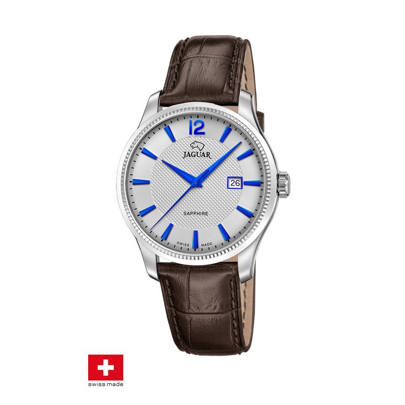 JAGUAR - Reloj J1042/2 Jaguar Swiss Plateado Hombre Acamar (Ay-Kuh-Mar)