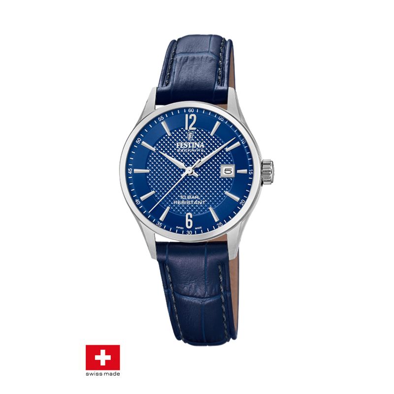 FESTINA SWISS - Reloj F20009/8 Festina Swiss Azul Mujer Correa Clasico