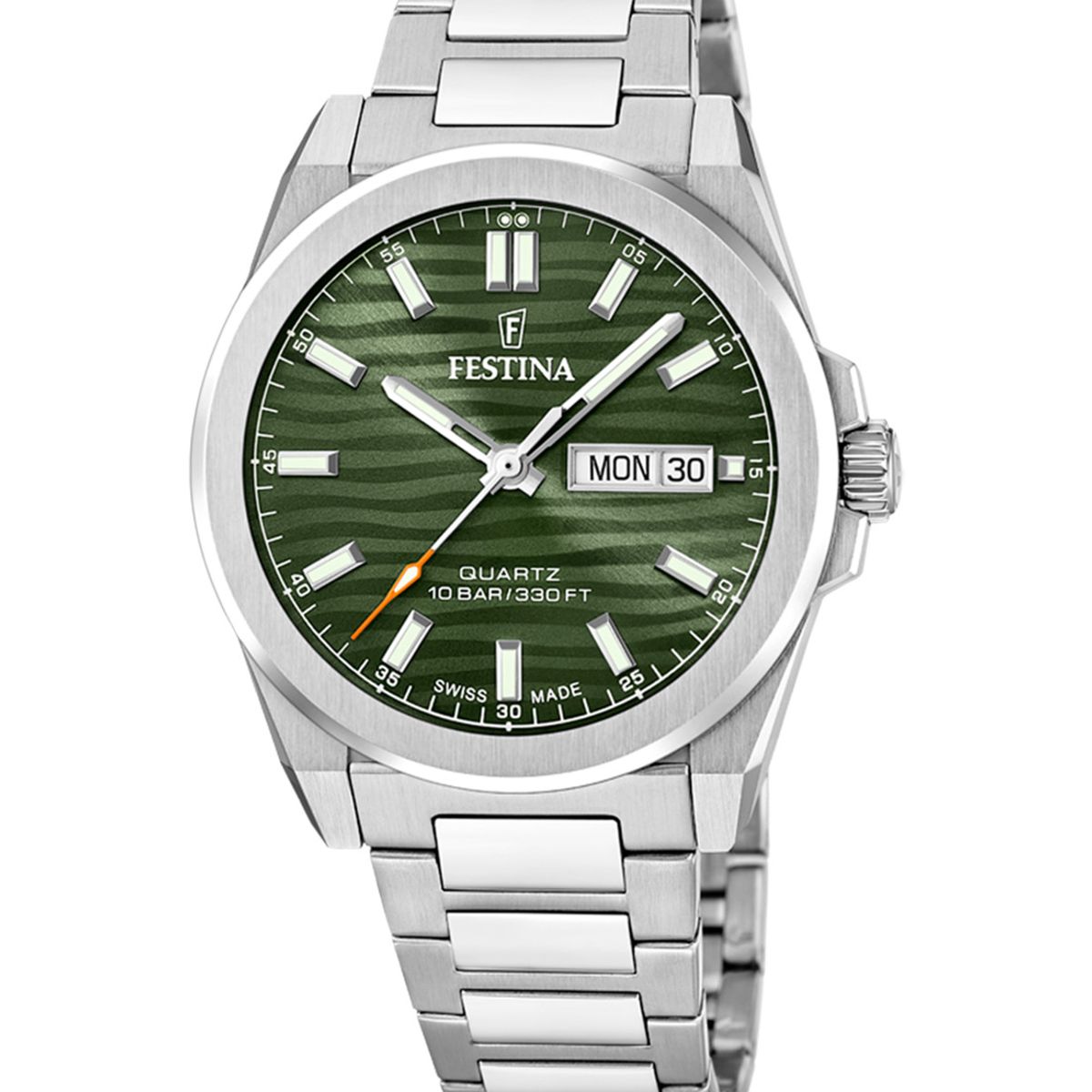 FESTINA SWISS - Reloj F20073/4 Festina Swiss Verde Hombre Acero Clasico