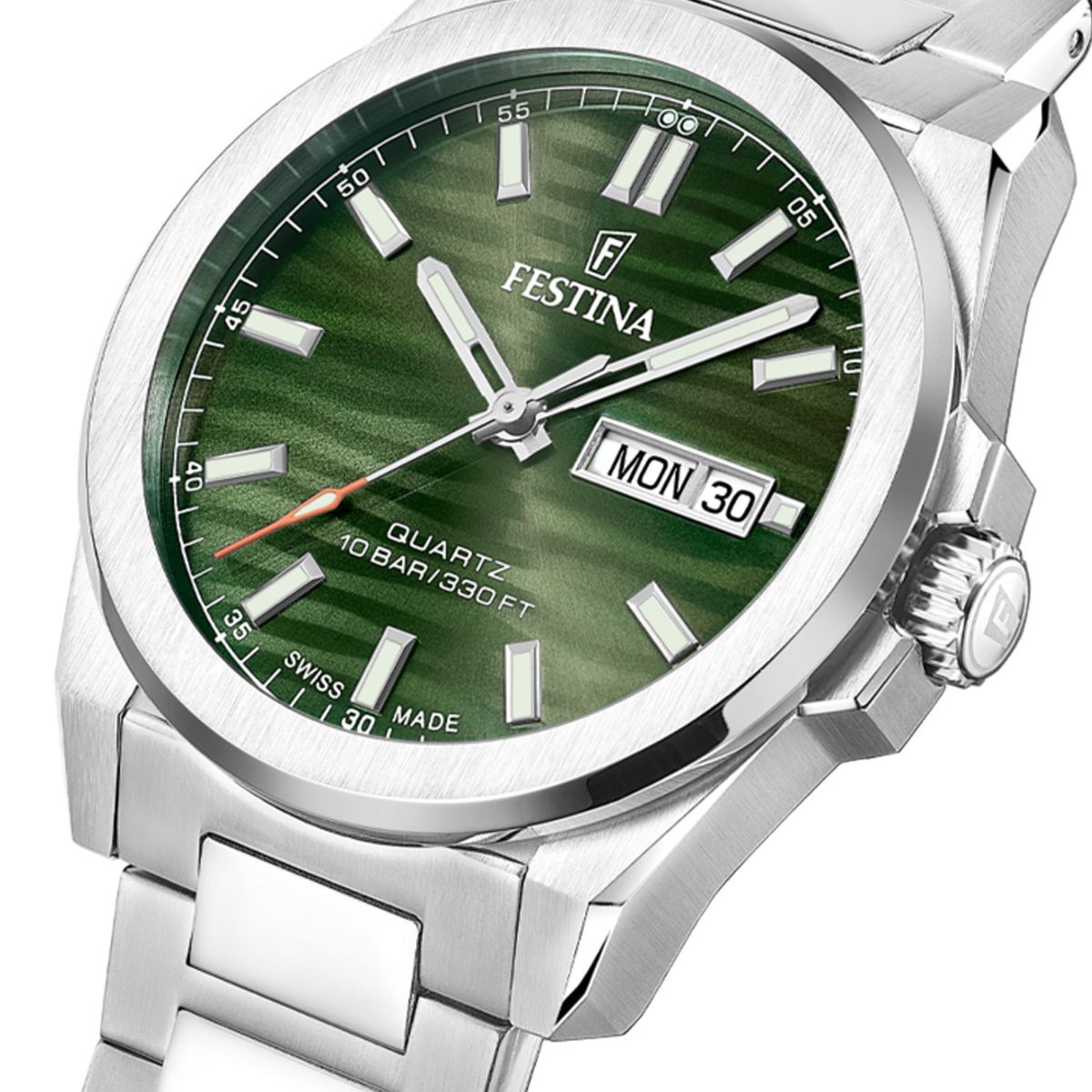 FESTINA SWISS - Reloj F20073/4 Festina Swiss Verde Hombre Acero Clasico