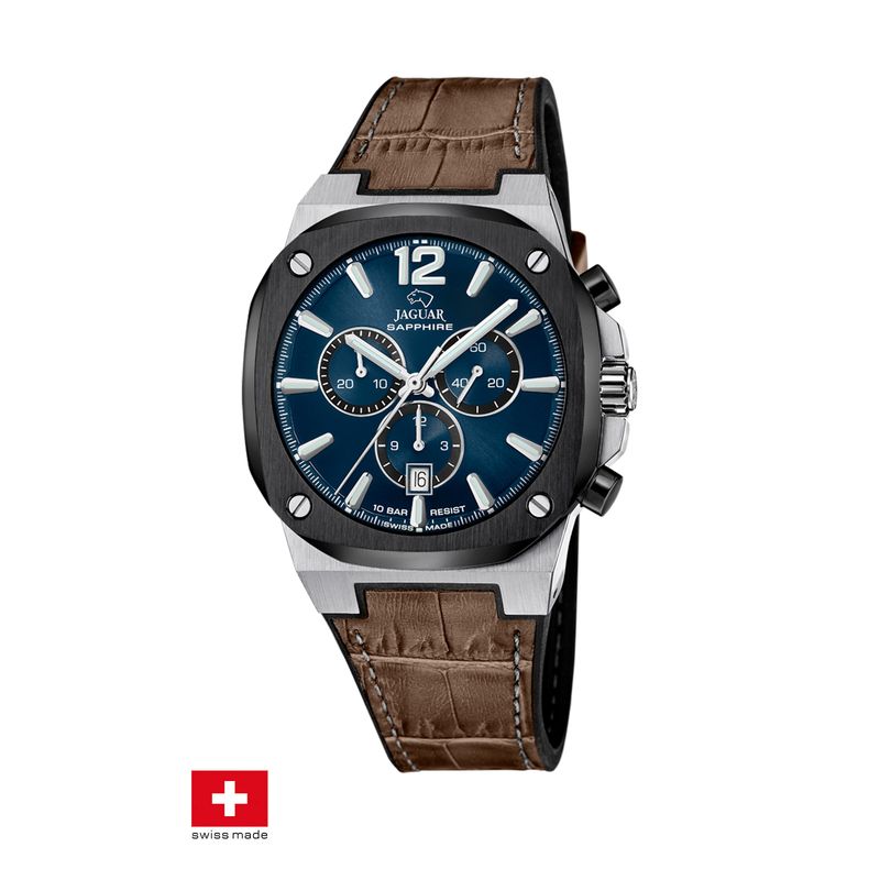 JAGUAR - Reloj J1026/2 Jaguar Swiss Azul Hombre Rondcarre