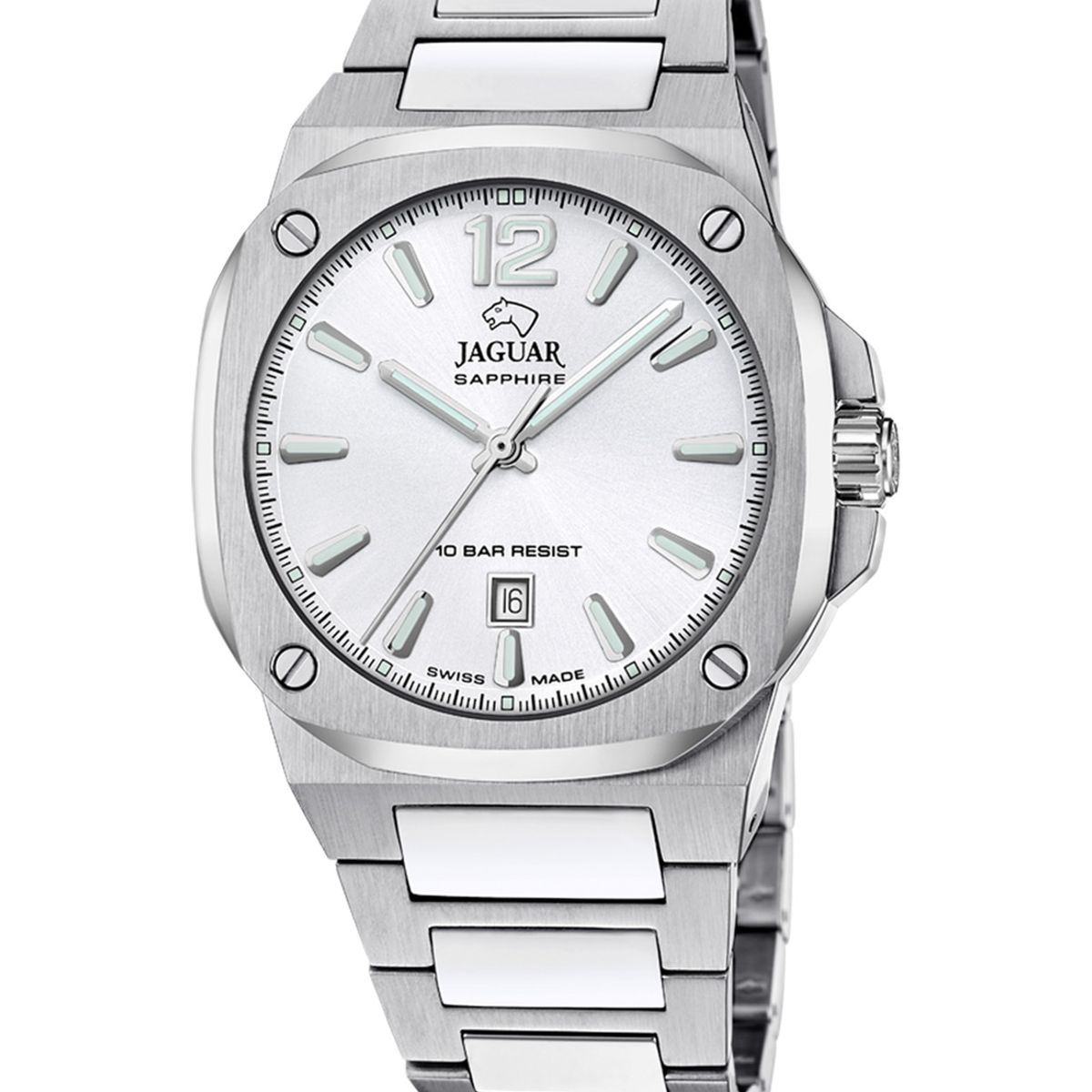 JAGUAR - Reloj J1024/4 Jaguar Swiss Plateado Hombre Rondcarre