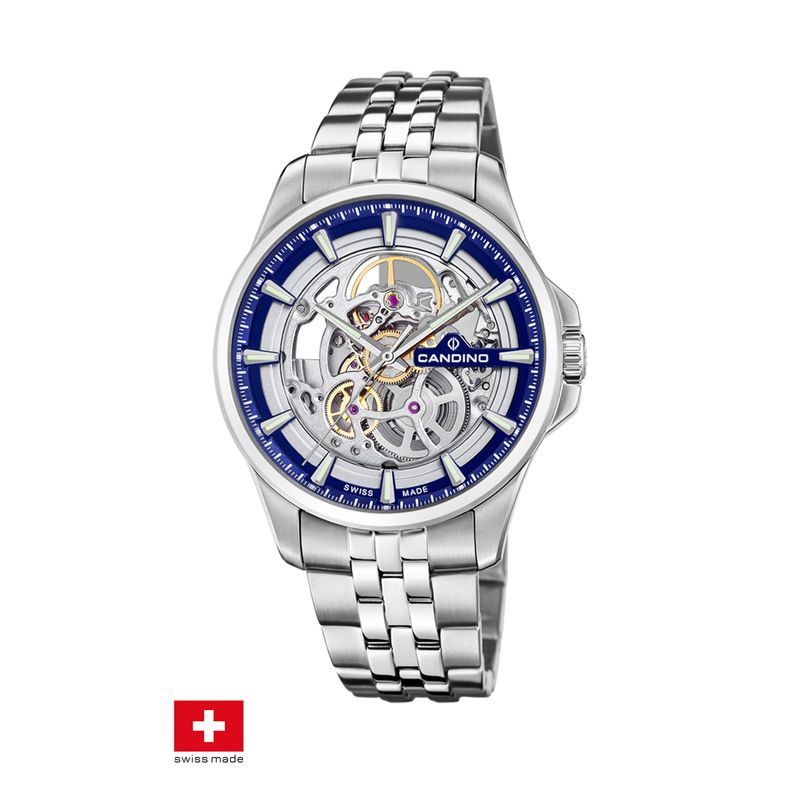 CANDINO - Reloj C4781/1 Candino Swiss Plateado Hombre Automático