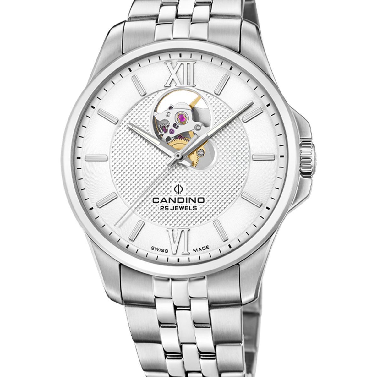 CANDINO - Reloj C4780/1 Candino Swiss Plata Hombre Automático