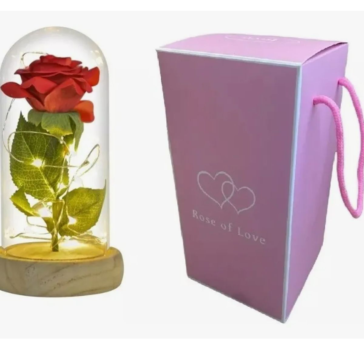 GENERICO - Rosa Eterna Rosas Eternas Rosa Preservada Led San Valentin