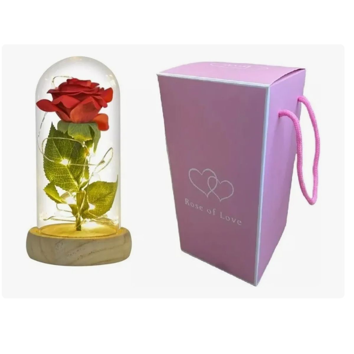 GENERICO - Rosa Eterna Rosas Eternas Rosa Preservada Led San Valentin