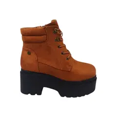 HERIEL - Botín Camel Plataforma Mujer