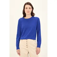 MA GRIFFE - Sweater Azul Marino Mujer Magriffe