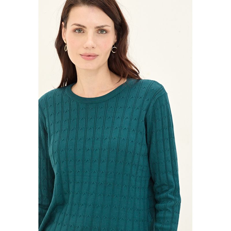 MA GRIFFE - Sweater Verde Musgo Mujer Magriffe