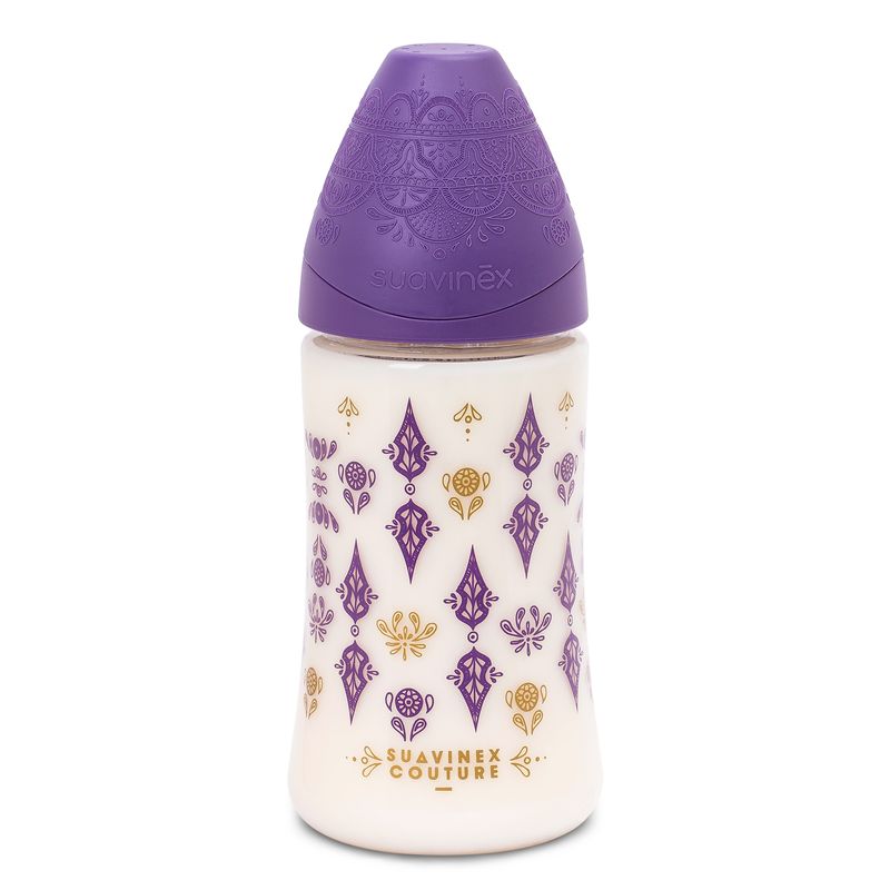 SUAVINEX - MAMADERA 270ML PREMIUM 3P SILICONA MORADA