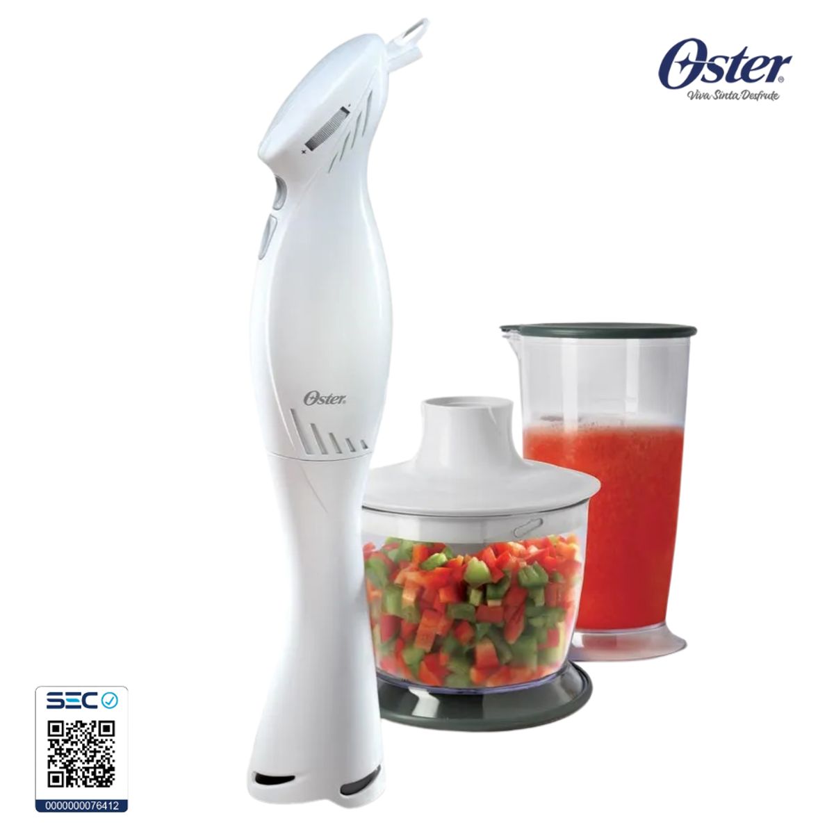 OSTER - Batidora De Mano De Inmersión Oster Con Picatodo Blanco