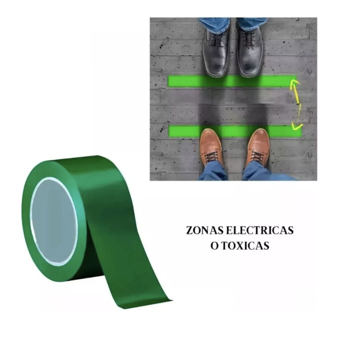 DALI - Pack 6 Cintas Delimitadoras Adhesiva 48 X 30 verde