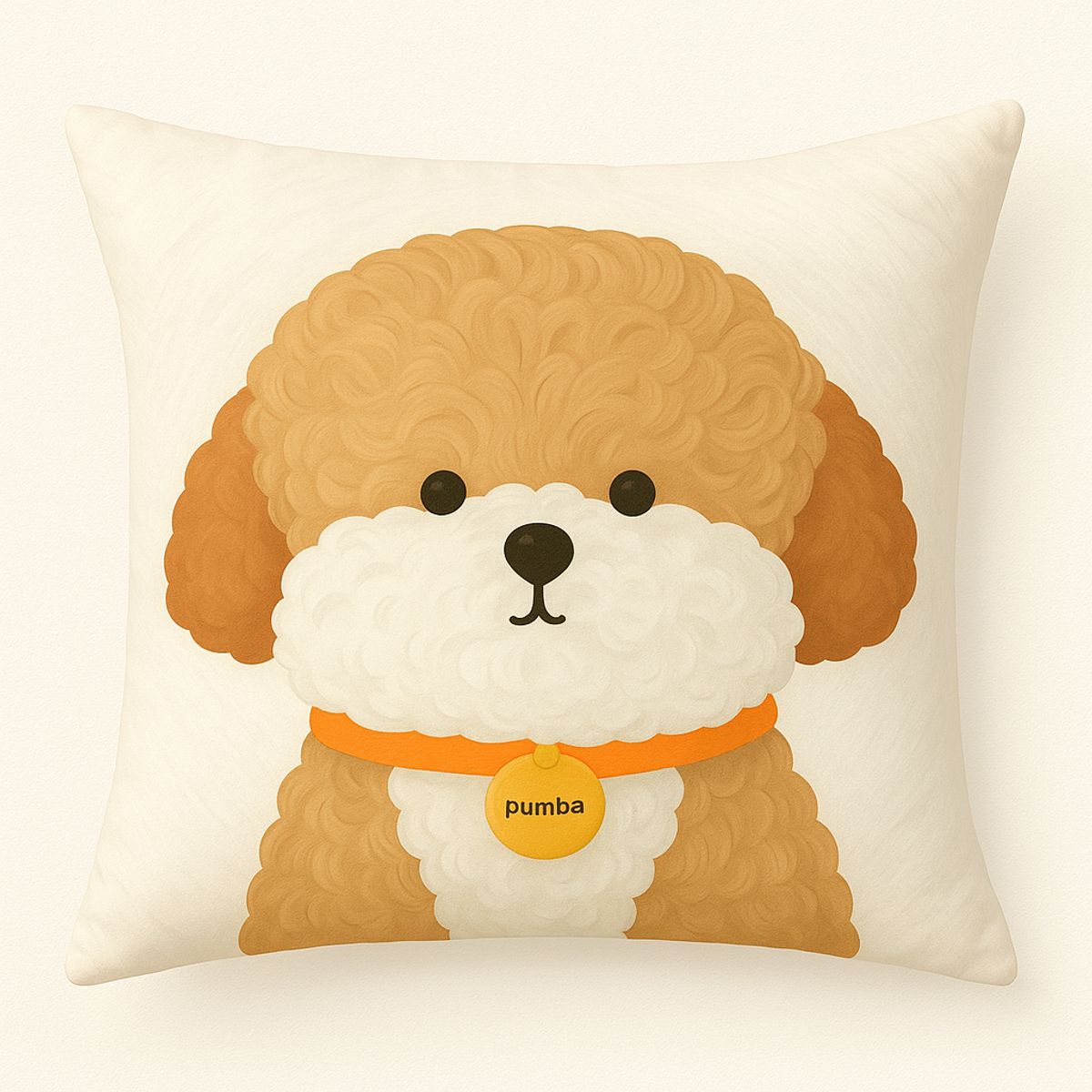 ALTERNATIVE - Funda Cojín Decorativa - 45x45 Cachorro Marrón Acogedora - 779