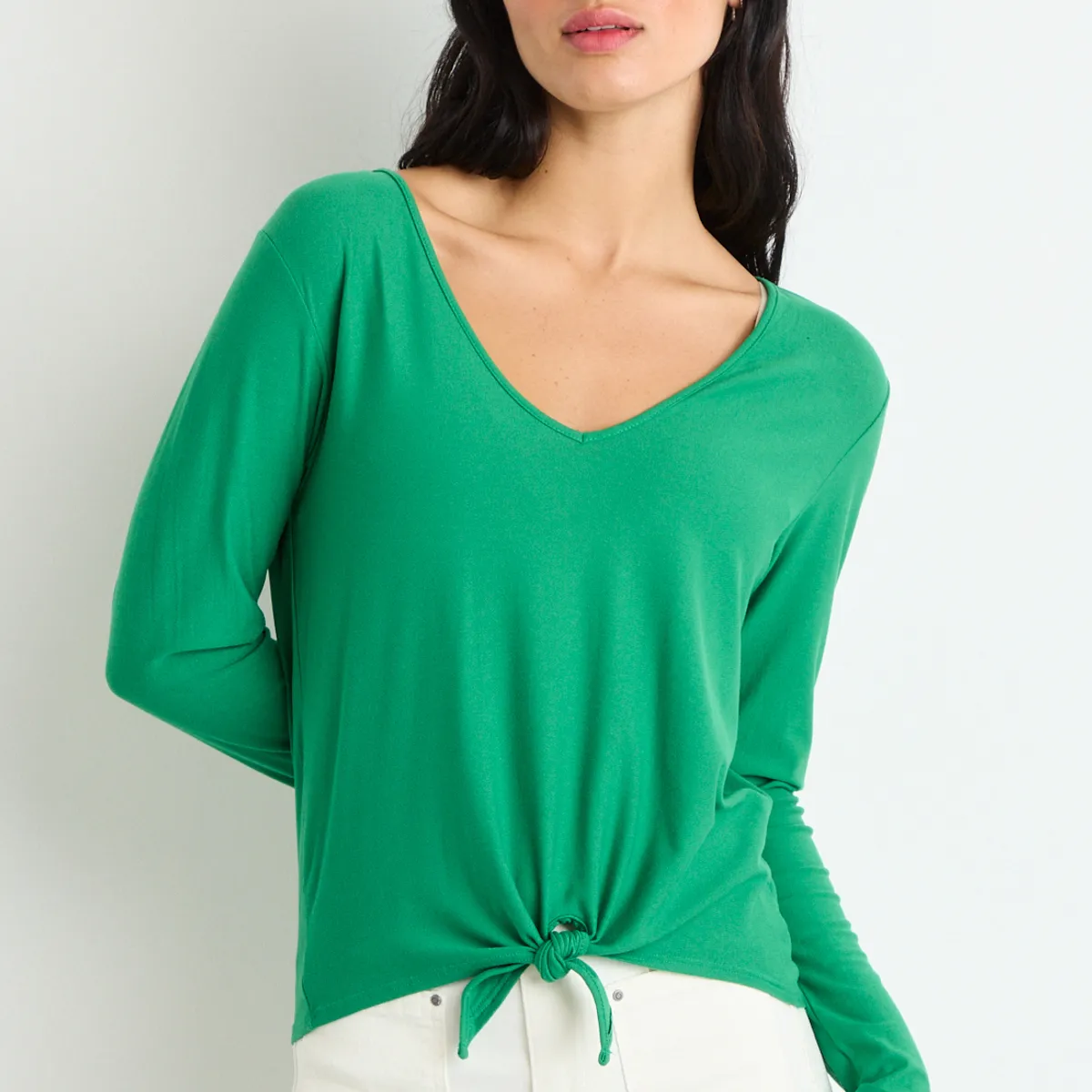 IO - Polera Manga Larga Verde Cata Mujer Io