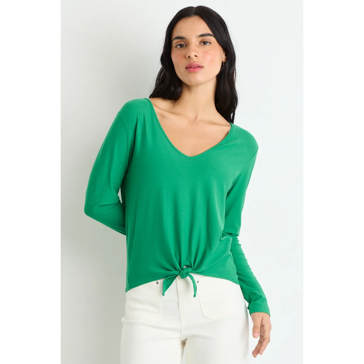 IO - Polera Manga Larga Verde Cata Mujer Io