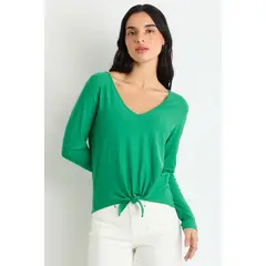 IO - Polera Manga Larga Verde Cata Mujer