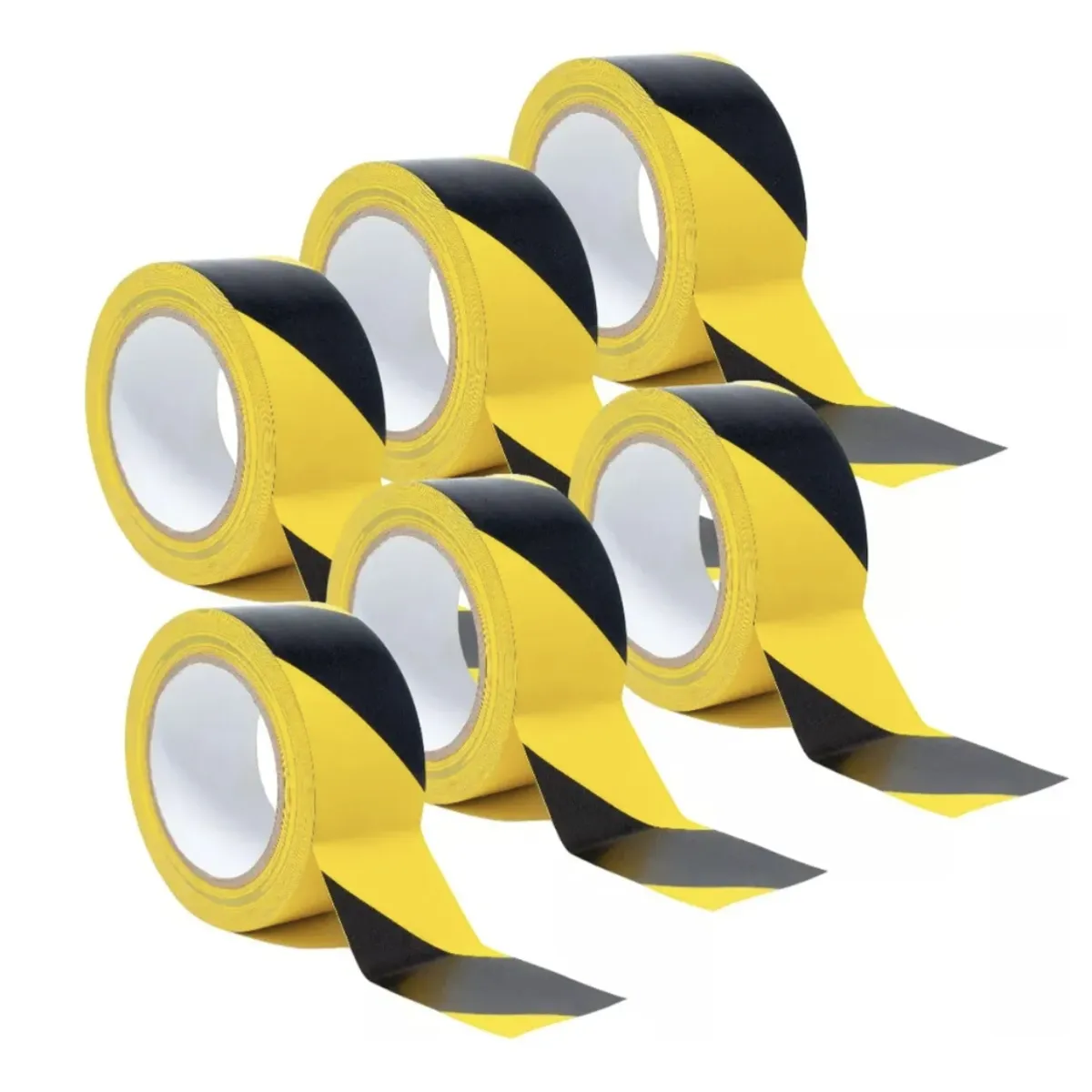 DALI - Pack 6 Cintas Delimitadoras Adhesiva 48 X 30 amarillo negro