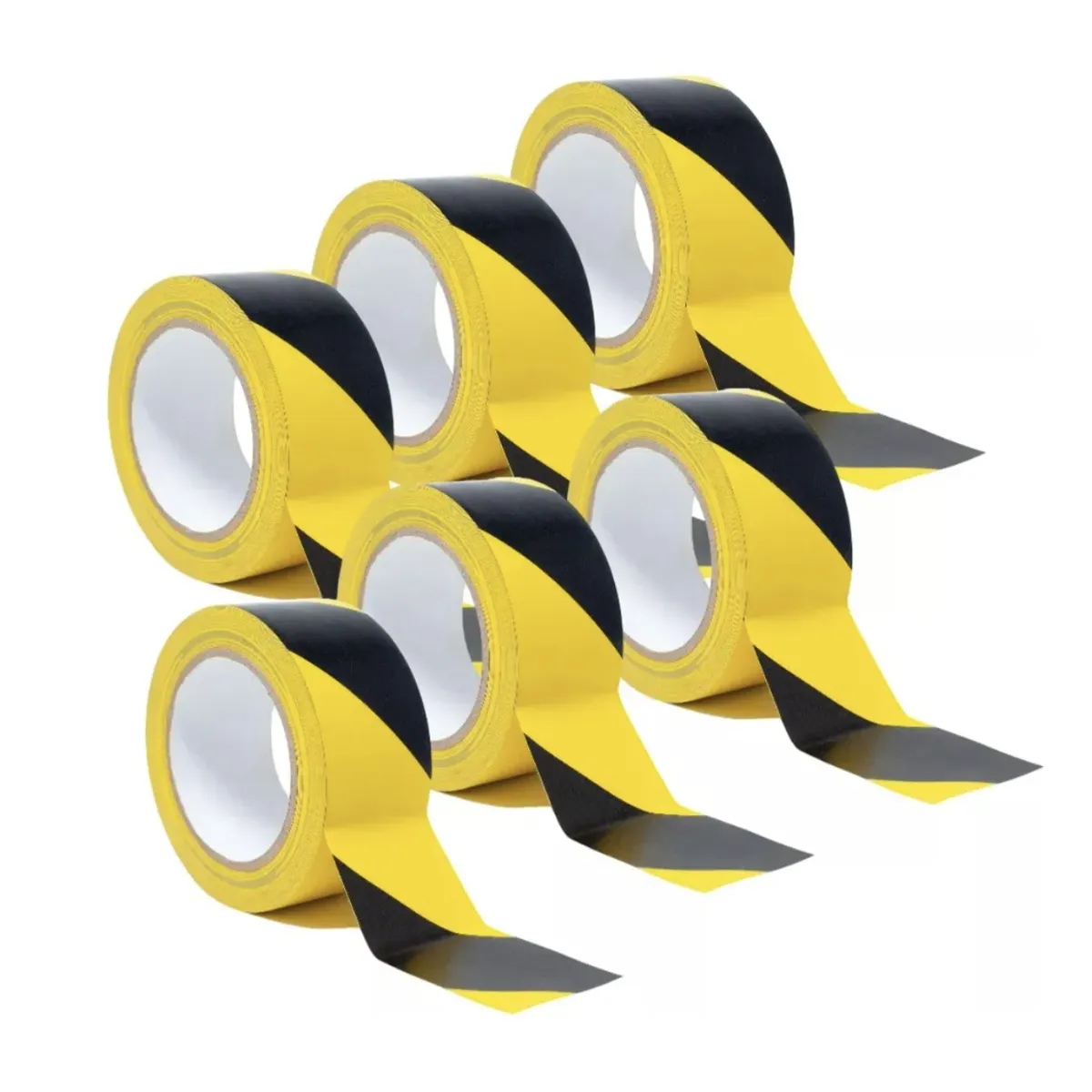 DALI - Pack 6 Cintas Delimitadoras Adhesiva 48 X 30 amarillo negro