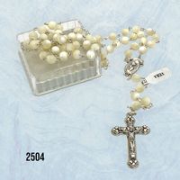 Rosario Católico Madreperla 5 mm. Hecho en Italia.