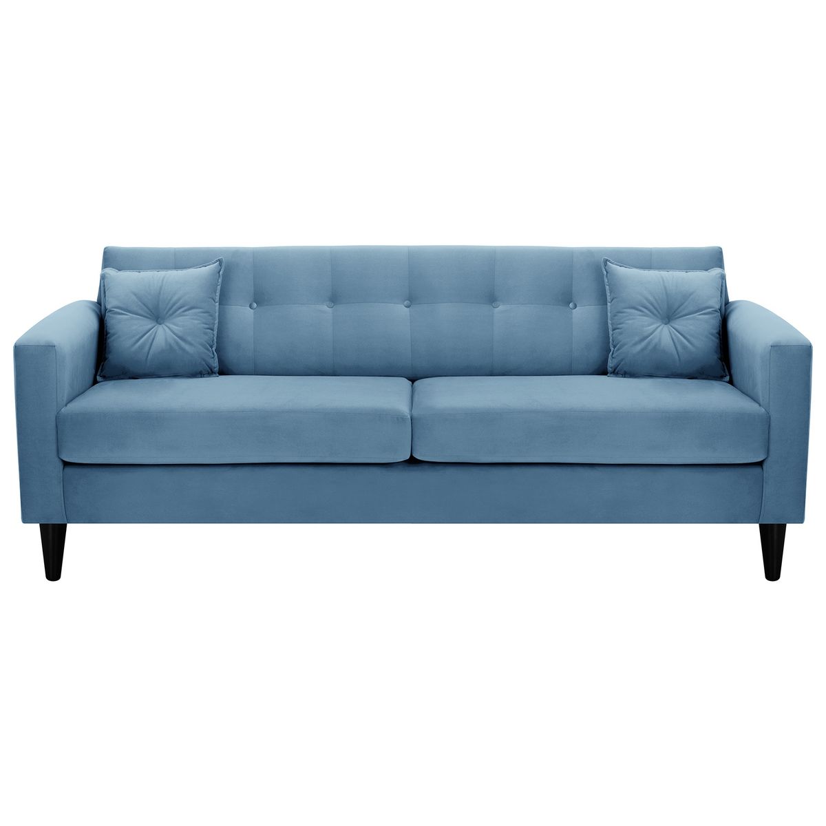BODEVIR - Sofa New Retro 3CG Felpa 00 Azul Petroleo