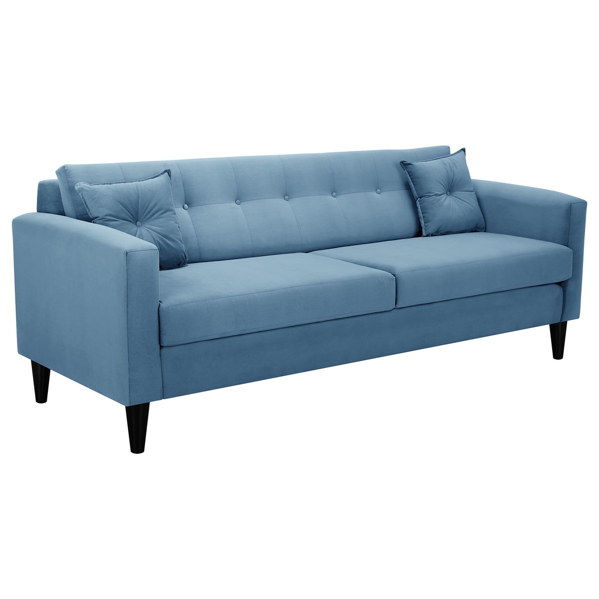 BODEVIR - Sofa New Retro 3CG Felpa 00 Azul Petroleo