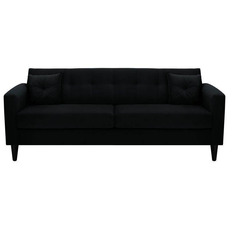 BODEVIR - Sofa New Retro 3CG Felpa 00 Negro