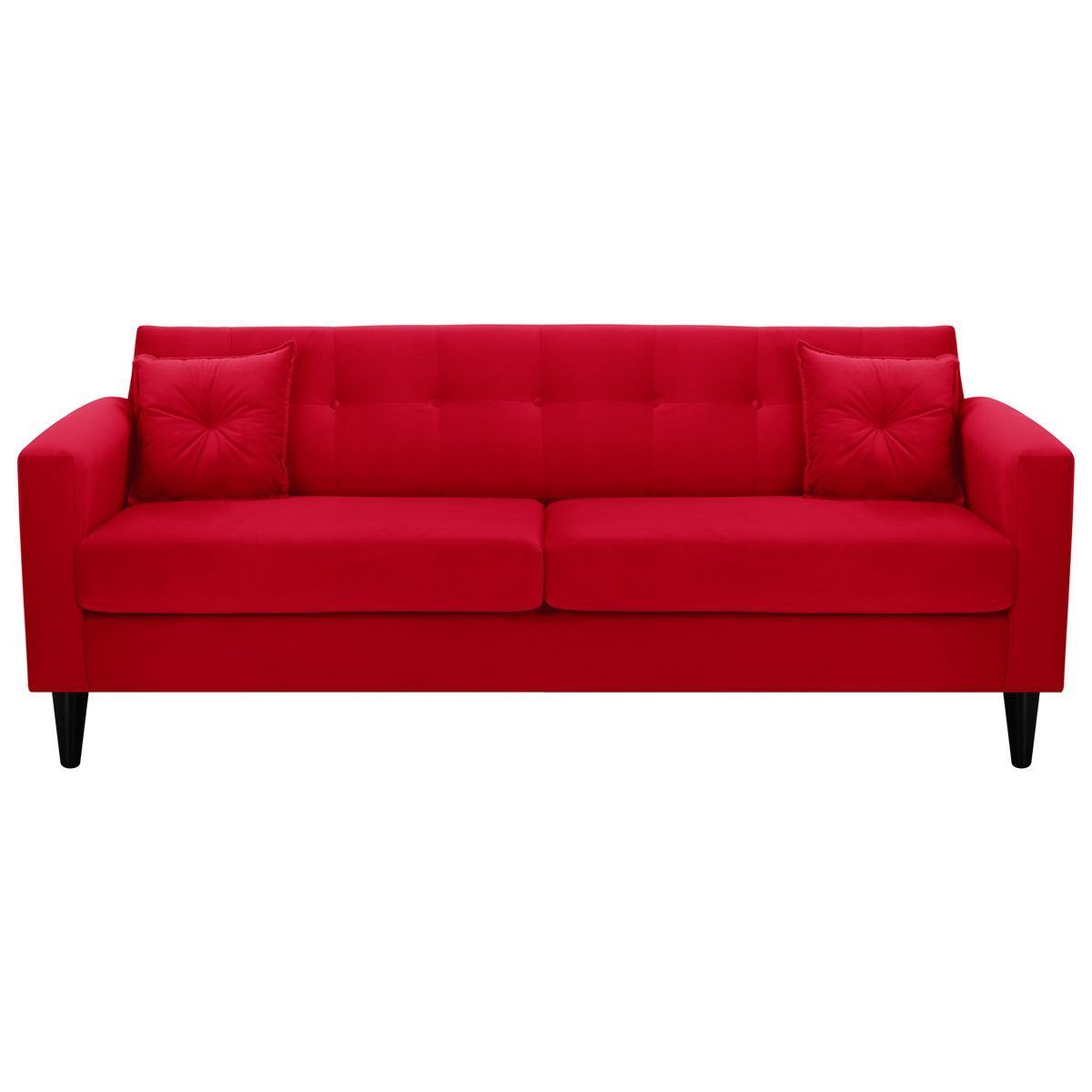BODEVIR - Sofa New Retro 3CG Felpa 00 Rojo