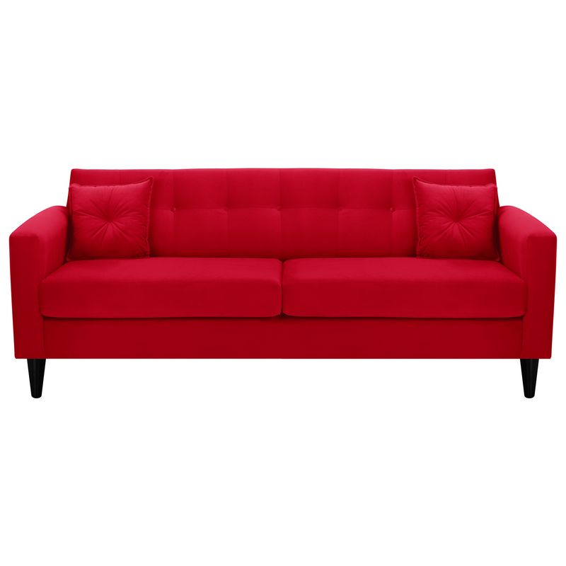 BODEVIR - Sofa New Retro 3CG Felpa 00 Rojo
