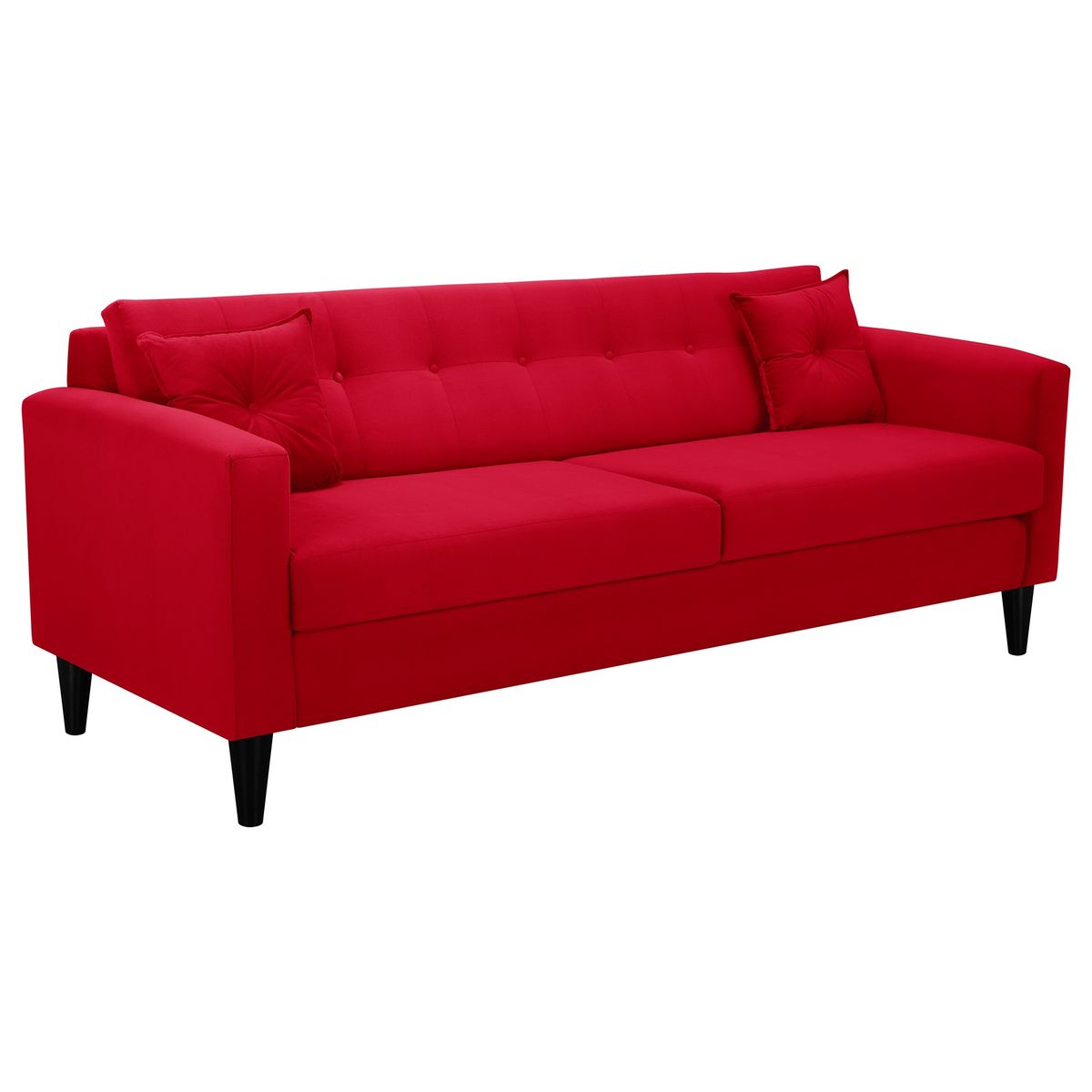 BODEVIR - Sofa New Retro 3CG Felpa 00 Rojo