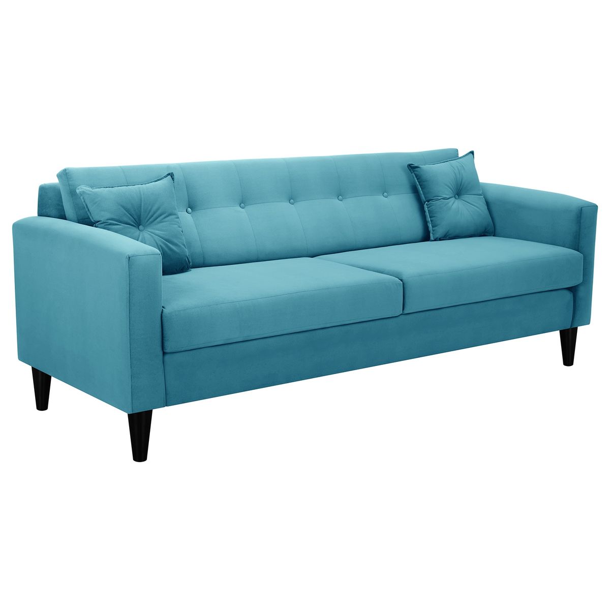 BODEVIR - Sofa New Retro 3CG Felpa 00 Turquesa