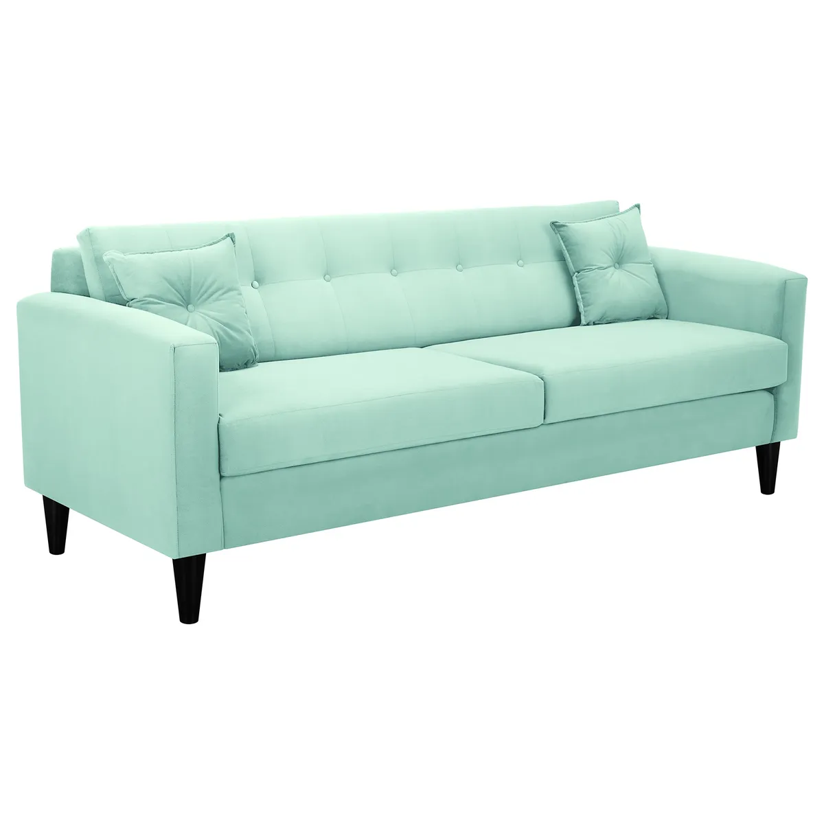 BODEVIR - Sofa New Retro 3CG Felpa 00 Verde Agua