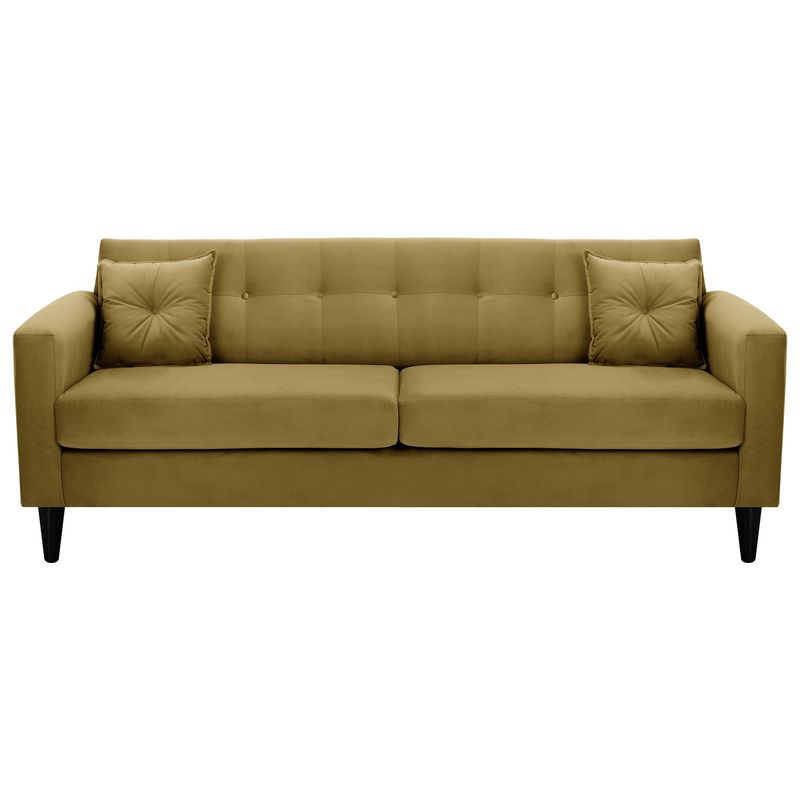 BODEVIR - Sofa New Retro 3CG Felpa 00 Verde Musgo