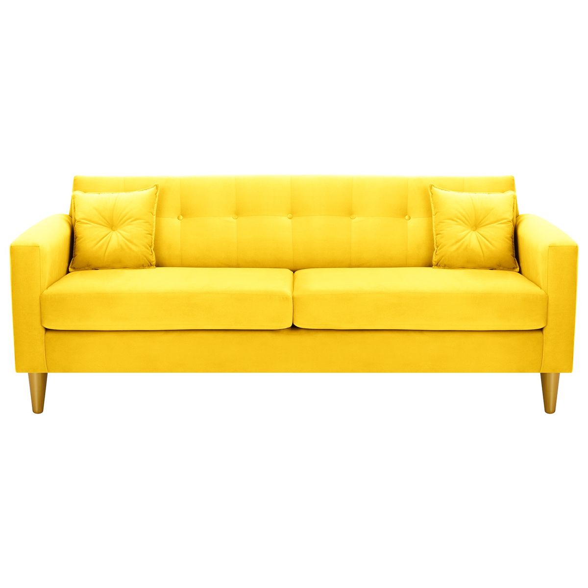 BODEVIR - Sofa New Retro 3CG Felpa 01 Amarillo