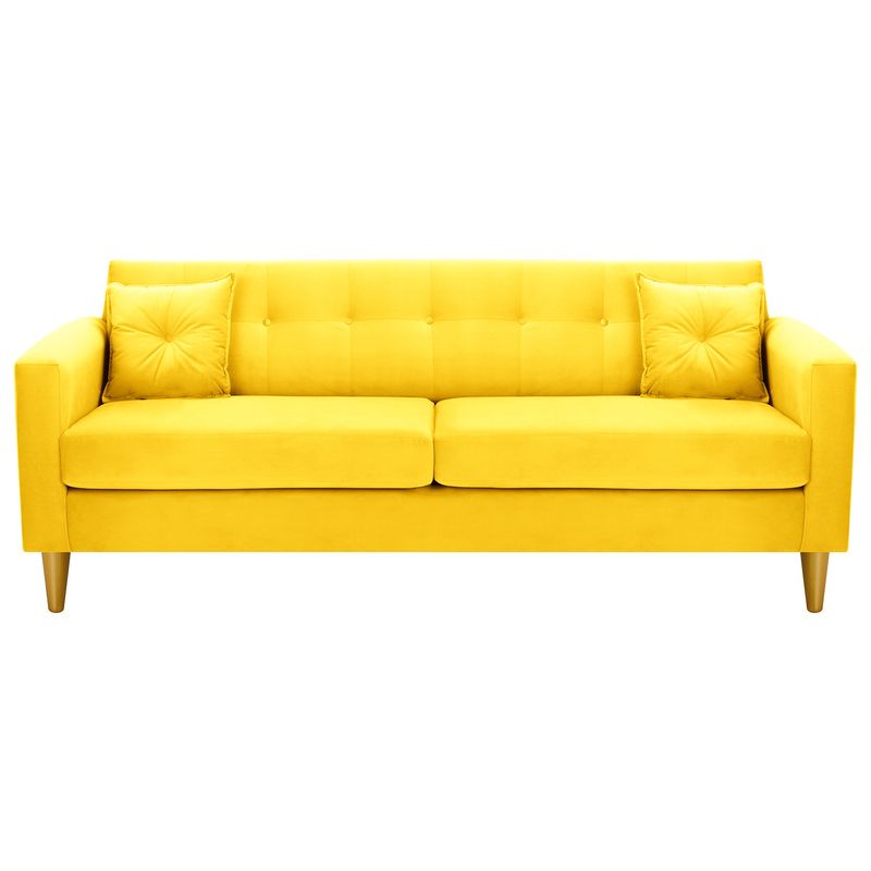 BODEVIR - Sofa New Retro 3CG Felpa 01 Amarillo