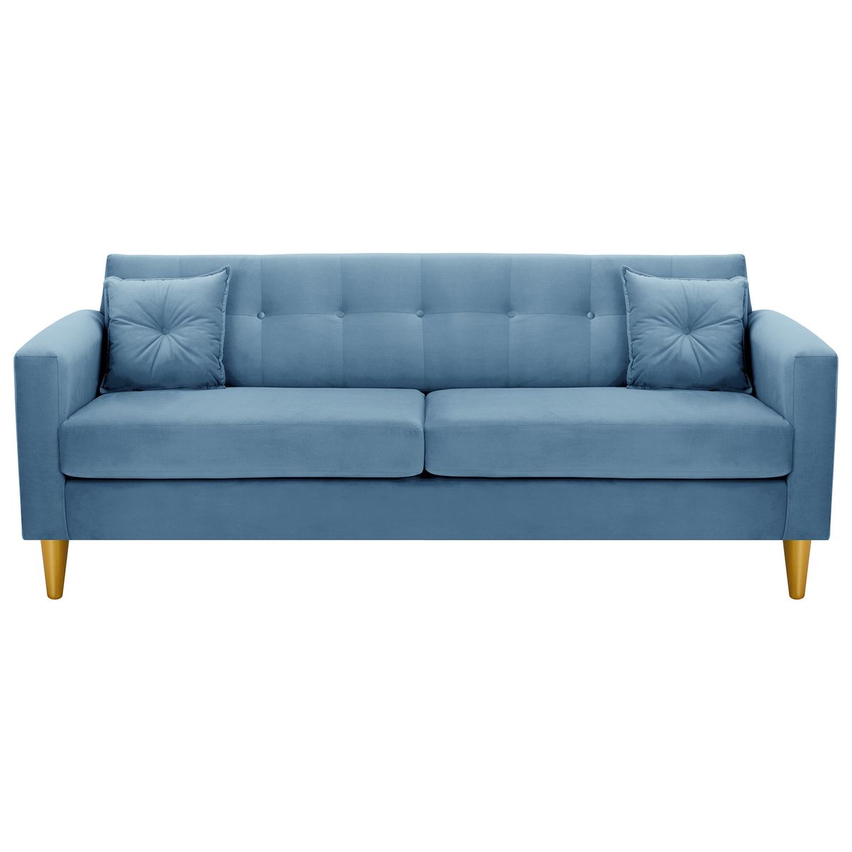 BODEVIR - Sofa New Retro 3CG Felpa 01 Azul Petroleo