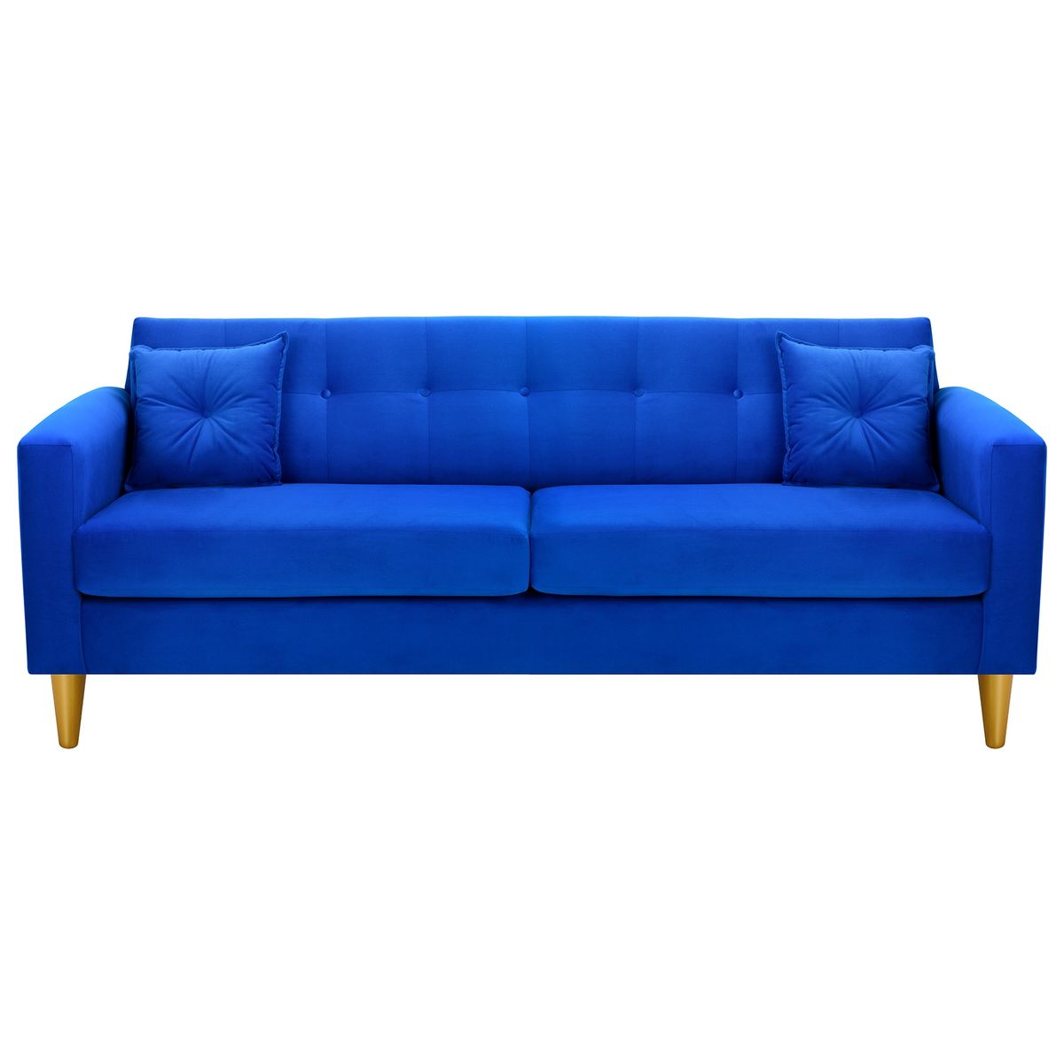 BODEVIR - Sofa New Retro 3CG Felpa 01 Azul Rey