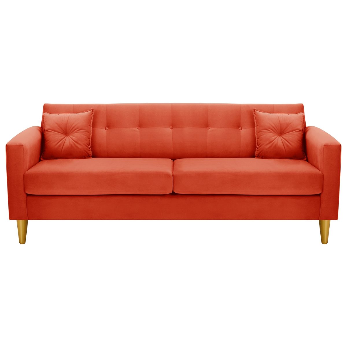 BODEVIR - Sofa New Retro 3CG Felpa 01 Naranja