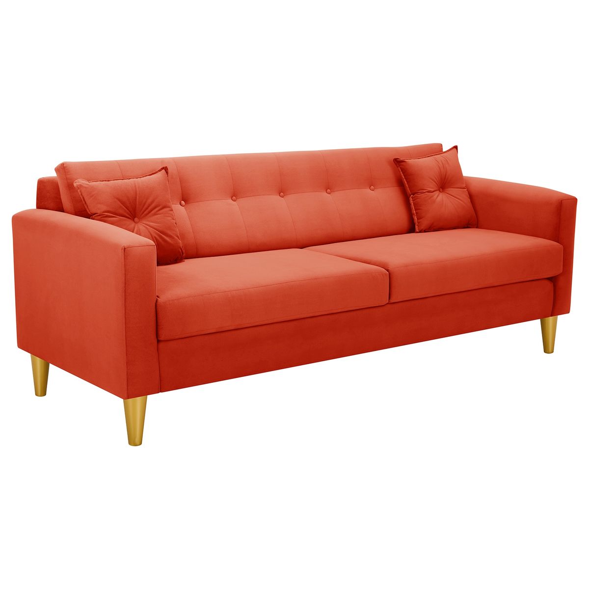 BODEVIR - Sofa New Retro 3CG Felpa 01 Naranja