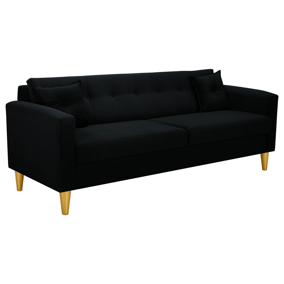 BODEVIR - Sofa New Retro 3CG Felpa 01 Negro