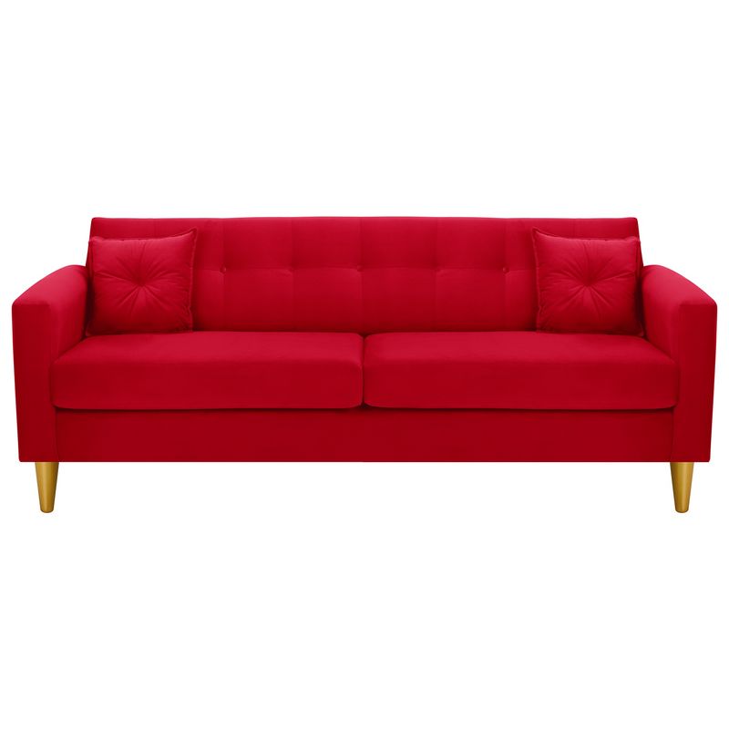 BODEVIR - Sofa New Retro 3CG Felpa 01 Rojo