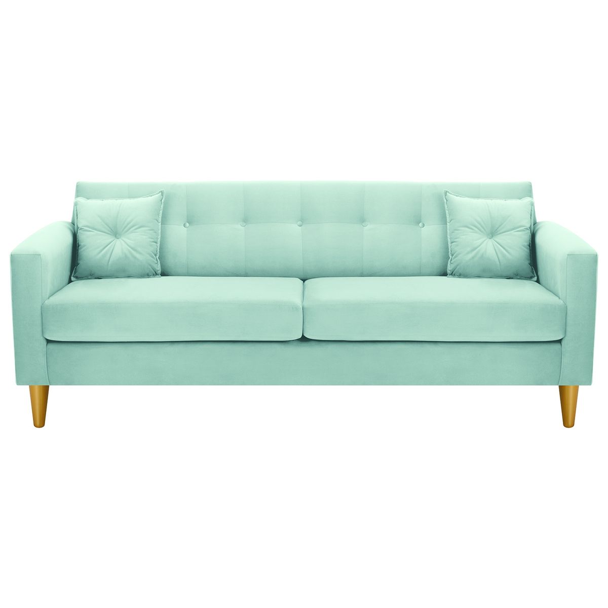 BODEVIR - Sofa New Retro 3CG Felpa 01 Verde Agua