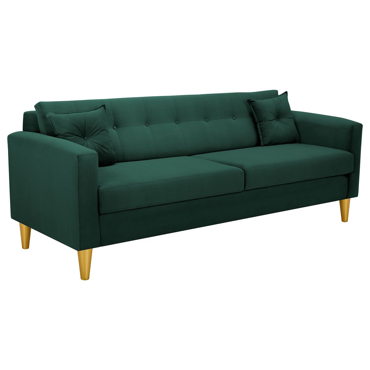 BODEVIR - Sofa New Retro 3CG Felpa 01 Verde Botella