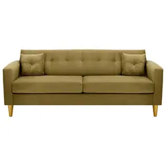 BODEVIR - Sofa New Retro 3CG Felpa 01 Verde Musgo