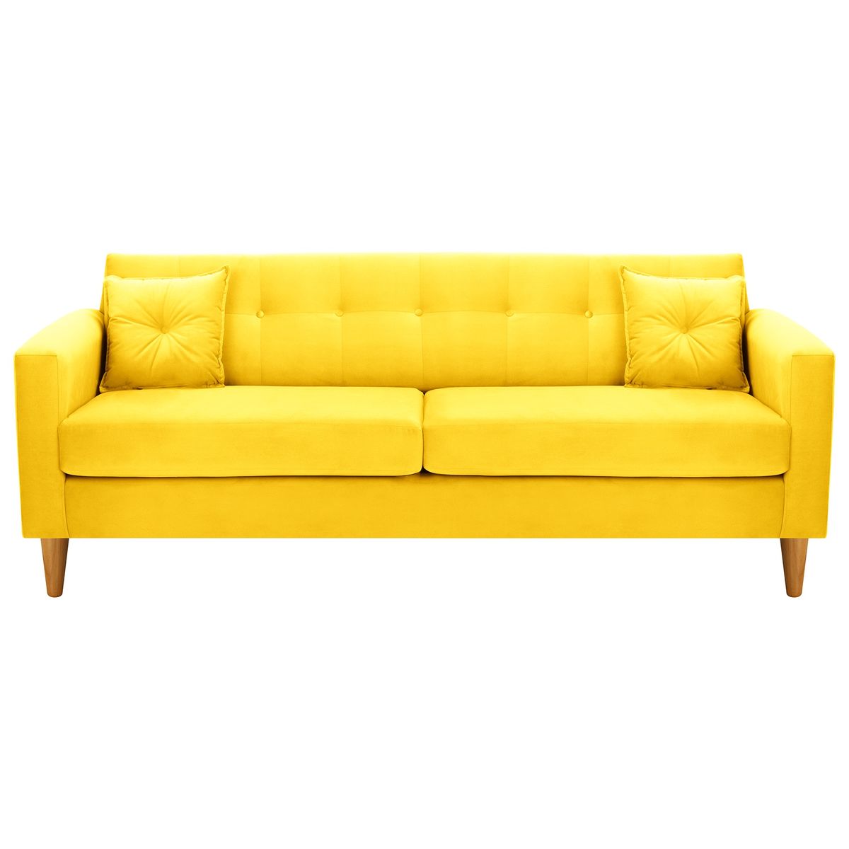 BODEVIR - Sofa New Retro 3CG Felpa 04 Amarillo