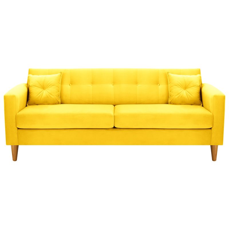 BODEVIR - Sofa New Retro 3CG Felpa 04 Amarillo