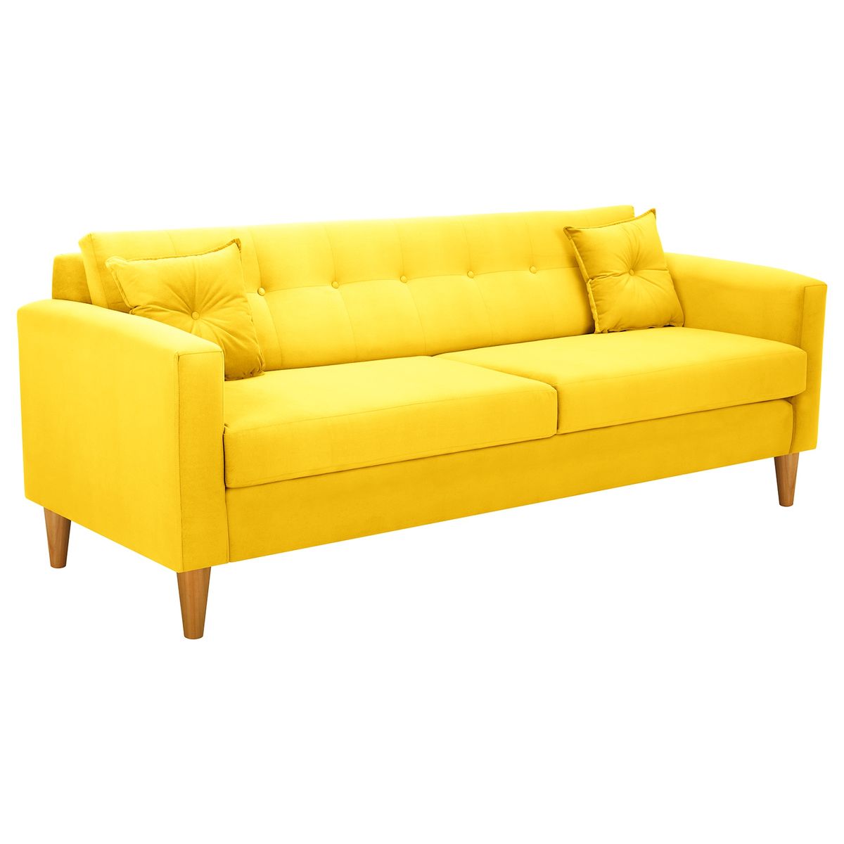 BODEVIR - Sofa New Retro 3CG Felpa 04 Amarillo